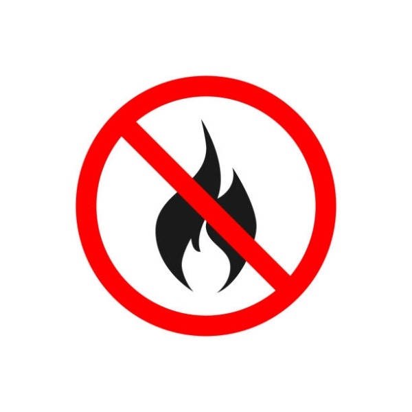 No burning allowed symbol.